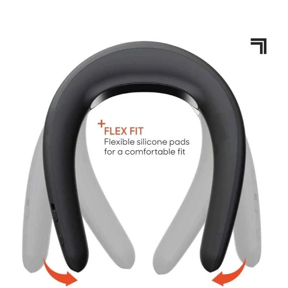 Sharper Image Cordless Cool & Heat Neckwear Device Black Rechargeable Portable‎